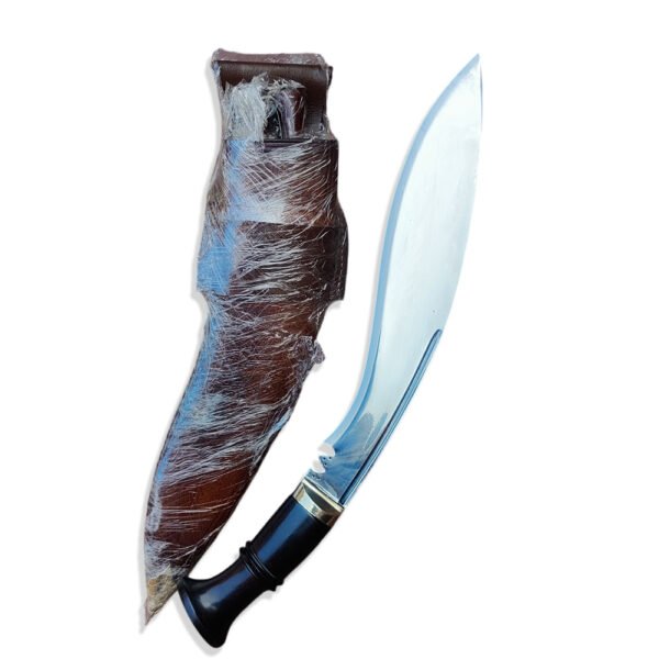 Traditionally made 13.3 inches mark khukuri and brown leather sheath