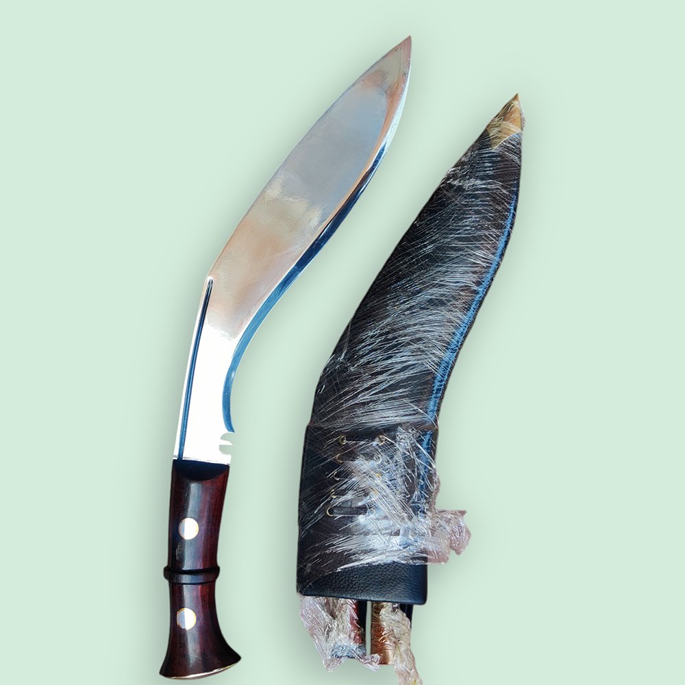 Traditionally made 12 inches long Mark 4 kukri of Indian rosewood handle