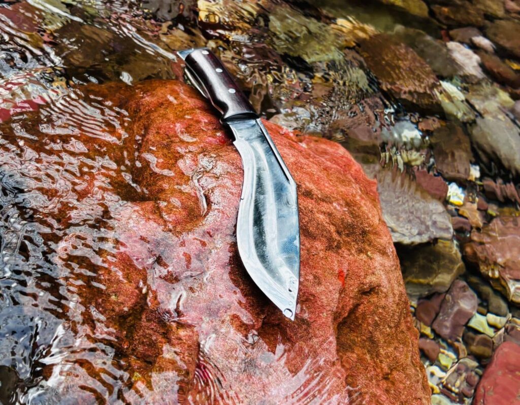 Afghan kukri with brown sheath