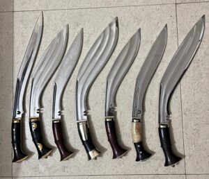 Different Fuller type Kukris