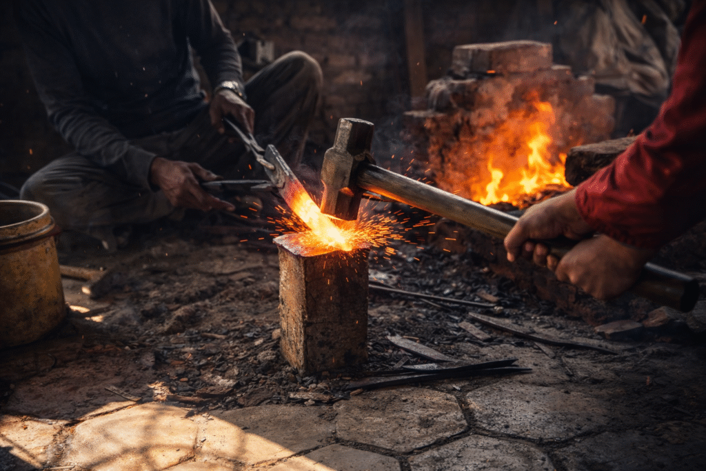 kukri knife steel forging photo