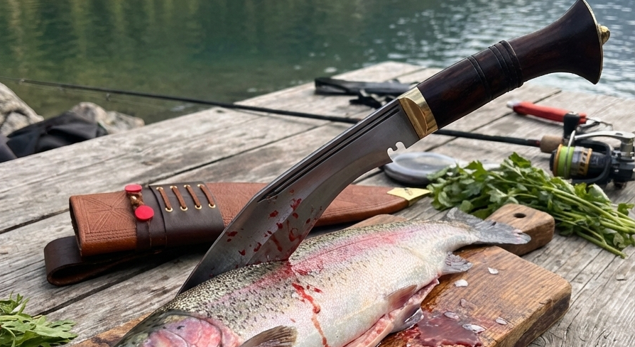 Kukri hunting fish in USA