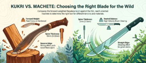 A detailed kukri knife vs machete comparison, this email shows in depth comparison between these 2 blades