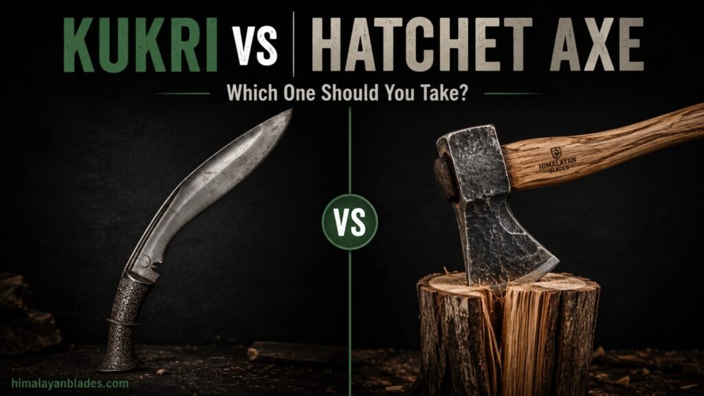 this is about kukri vs hatchet axe, in depth comparison.